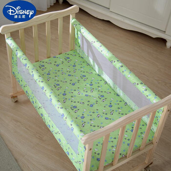 迪士尼小孩床摇篮婴儿床新生儿实木宝宝床摇篮床儿童公主床拼接大床