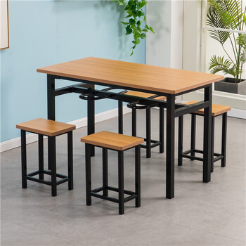 可狄烧烤快餐饭店食堂面馆小吃店桌子经济型早餐店大排档餐桌椅长方形