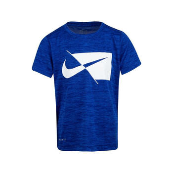 耐克(nike)小男孩圆领拼色swoosh图案短袖t恤12057171 game royal