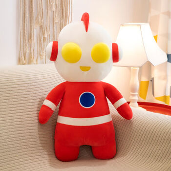 毛绒玩具公仔布娃娃男孩睡觉抱枕儿童玩具玩偶生日礼物 q萌奥特曼红色