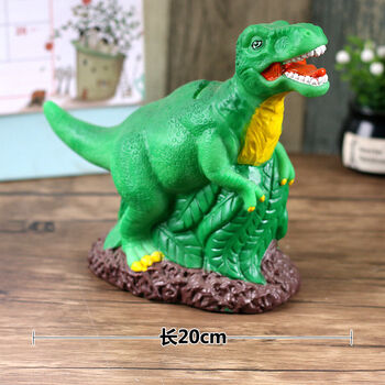 金归石膏娃娃儿童涂色白胚摔不坏搪胶娃娃彩绘白胚霸王龙高19cm