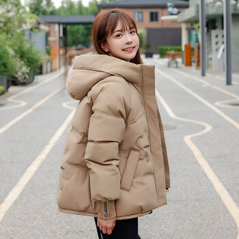 墨庭少女羽绒服新款大学生穿的加厚冬季初中高中生短款小众宽松外套