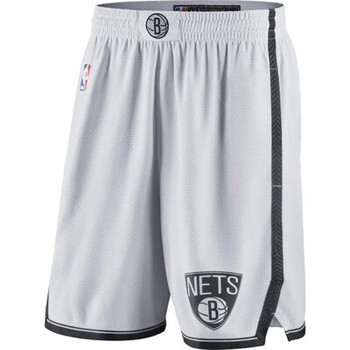 队球裤杜兰特哈登篮球裤 城市版涂鸦黑色渐变白灰色热压 篮网球裤白色