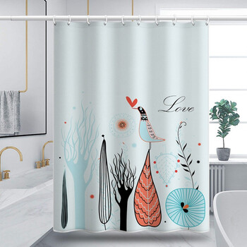 加厚浴帘防水浴帘布卫生间沐浴帘免打孔浴室隔断帘挡水帘宿舍洗澡挂帘