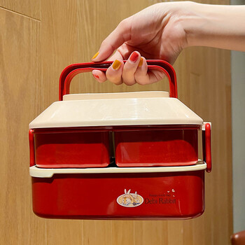 多川2022新款春游便当盒儿童水果盒便当盒轻便分格幼儿园学生上班族日