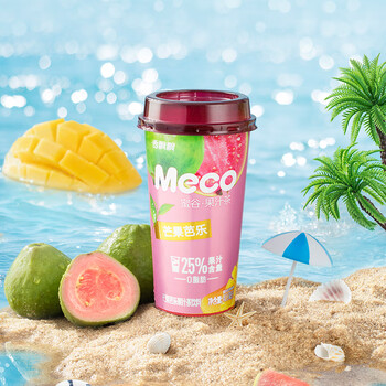 香飘飘meco蜜谷果汁茶即饮品茶饮料400ml*8 芒果芭乐8杯1箱