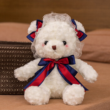 萌迪猫可爱lolita洛丽塔小熊公仔复古泰迪熊毛绒玩具穿裙熊蕾丝玩偶