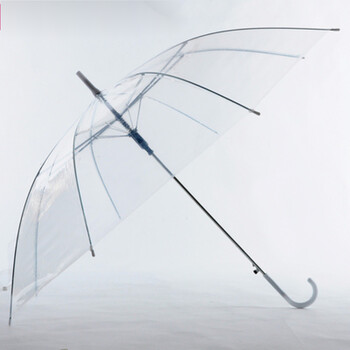 臣埠创意雨伞 pvc透明雨伞 时尚遮阳挡风雨伞 直杆长柄遮阳伞 白色 8