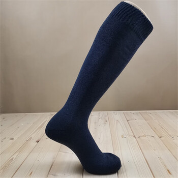 维京熊weijingxiong袜子男纯棉高筒加厚全毛圈保暖袜护腿长袜男士简约