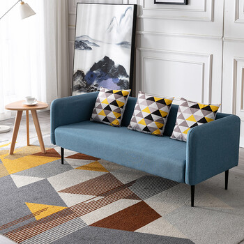 捷兆高脚沙发美式简约现代小户型休闲会客沙发服装店奶茶店餐厅双人