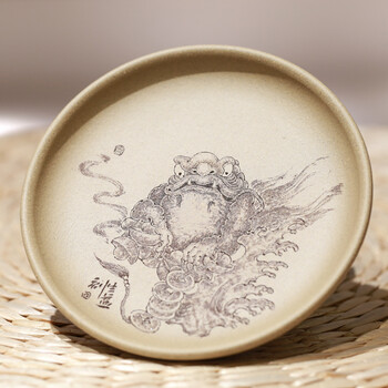 【德轩堂】宜兴紫砂杯垫施生益紫砂杯垫全手工原矿段