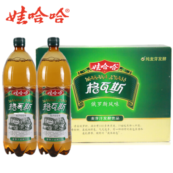 娃哈哈格瓦斯麦芽汁发酵饮品1 25l/瓶整箱 格瓦斯饮料 6瓶