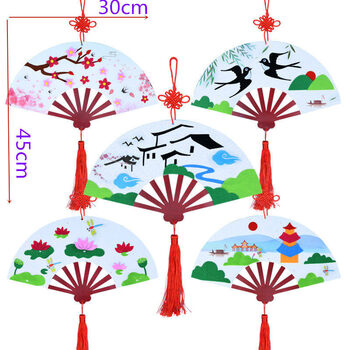 儿童手工diy制作古诗词贴画不织布立体幼儿园国庆节亲子粘贴材料古风