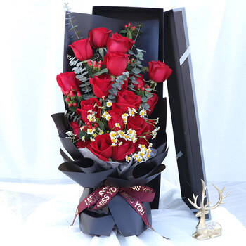 七夕恋龙岩鲜花速递同城香槟红粉玫瑰花束礼盒新罗长汀永定生日配送