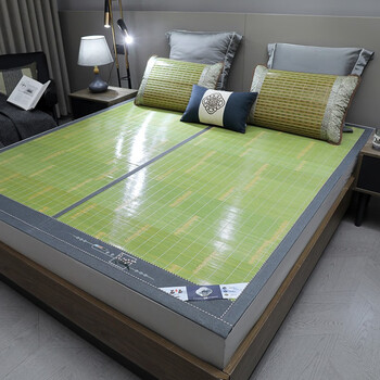 妙客夏季天然竹青凉席竹席子冬夏两用可折叠家用竹子单人床夏天双面