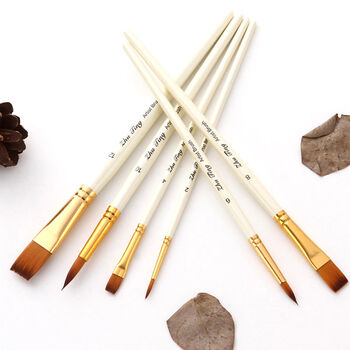 珠光白杆多头画笔【6支】