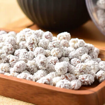 雅叔薄糖衣花生占雪花白皮花生粘儿时糖霜花生坚果炒货甜花生米豆250g