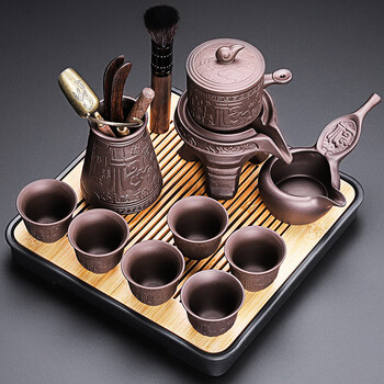 祥业懒人紫砂自动茶具套装家用小型中式复古配件茶壶茶杯泡茶神器紫砂