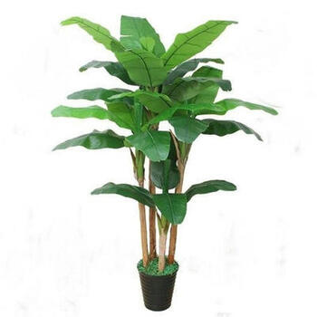 仿真芭蕉树盆景香蕉树客厅植物盆栽落地花假树室内摆件大型绿植2 2米 四杆 图片价格品牌报价 京东