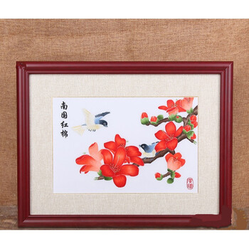 临宝得乐广州风光红棉木棉特色广绣粤绣手工刺绣木棉相思礼品diy送