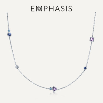 EMPHASIS艾斐诗Form「形」系列18K金紫晶项链91305N 53厘米