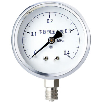 布莱迪 压力表 不锈钢耐振压力表 yn-100 m20*1.5 0～2.5mpa 1.5级|块