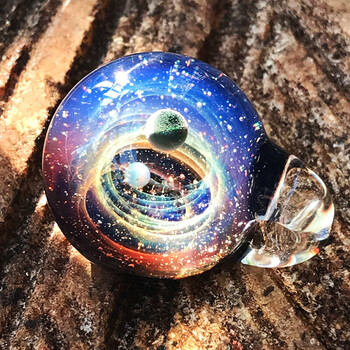 星空水晶球 水晶球宇宙玻璃星空项链吊坠琉璃手链男女生日新年情人节