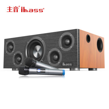 ibass solomax大功率蓝牙K歌音箱电脑手机电视投影仪低音炮桌面木质2.0有源台式音响 K歌旗舰版【橡木】