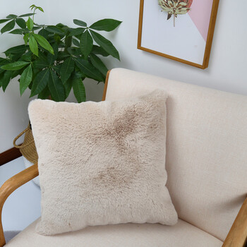 仿兔毛抱枕沙发抱枕大号飘窗靠垫床上毛绒抱枕仿兔毛枕头午睡腰靠枕