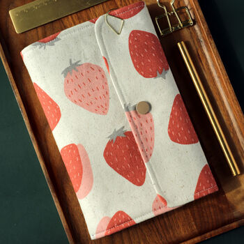 套装高颜值简约手帐本创意学生笔记本可拆卸 奶油草莓【活页手账本】