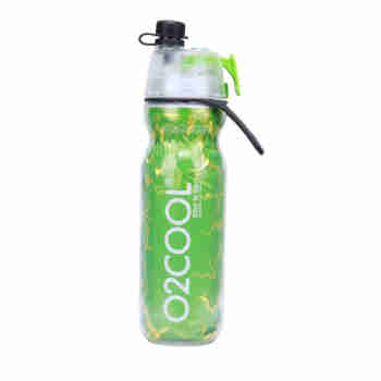 O2COOL美国成人大容量590毫升喷雾运动水杯夏季户外保冷健身便携随手杯 彩色裂纹-裂纹绿