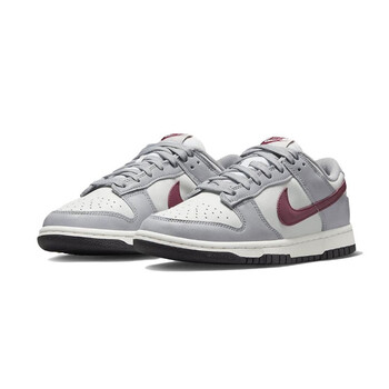 耐克(nike)dunk low 女子低帮休闲滑板鞋 ck6654 白灰红dd1503-122
