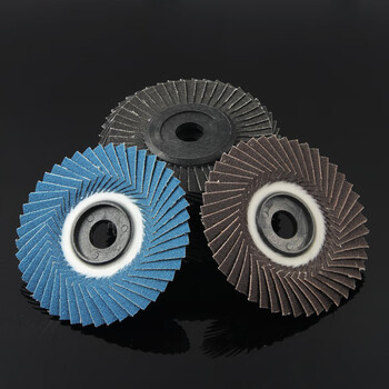 花型叶轮100角磨机软百叶片不锈钢木材打磨片角磨片抛光片砂布轮 蓝砂
