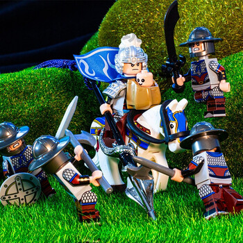 卡佰索兼容乐高三国演义关羽小人仔赤兔马蜀五虎上将人物适用于乐高