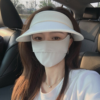 awmbel遮阳帽子女春秋空顶遮脸夏季太阳帽夏季透气出游装饰遮阳帽时尚