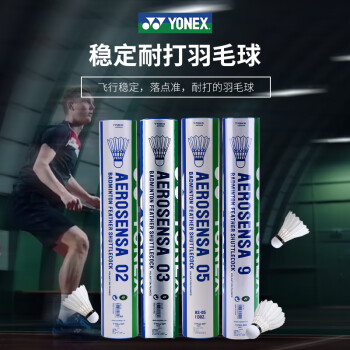YONEX尤尼克斯羽毛球耐打球yy比赛训练球12只装球速随机 AS03（2速）