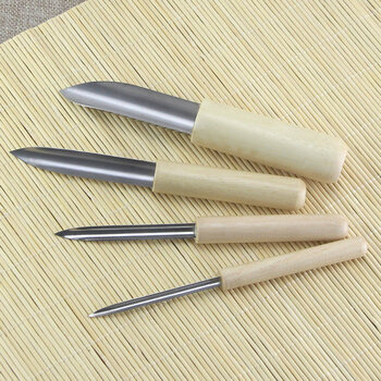 陶泥工具不锈钢油泥刮片雕塑泥塑陶艺汽车模型刮刀造型塑造半圆打孔器