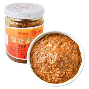 eviza 永安紫金辣椒酱瓶装 蒜蓉辣酱烧烤调料剁椒酱拌饭拌面调味酱