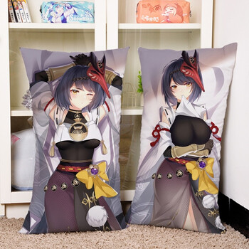 灏吉利 原神抱枕胡桃可莉芭芭拉刻晴动漫睡觉抱枕床上长枕靠垫二次元