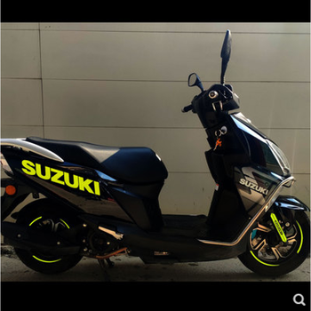 摩托全车装饰贴纸 大标3件套荧光黄