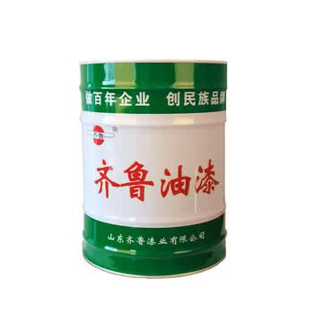齐鲁油漆 中黄醇酸调和漆 管道铁栏杆金属防锈漆 中黄色 17kg/桶
