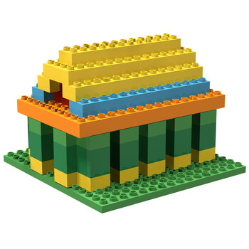 大颗粒基础积木拼装生活与结构科技兼容乐高9090我爱我家教具 生活与