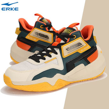 鸿星尔克erke王者荣耀联名2023新款王者弜弹跑步鞋运动鞋正黑复古黄