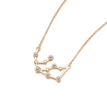 roseonly诺誓项链星座经典十二星座守护线性项链18k玫瑰金女朋友礼物