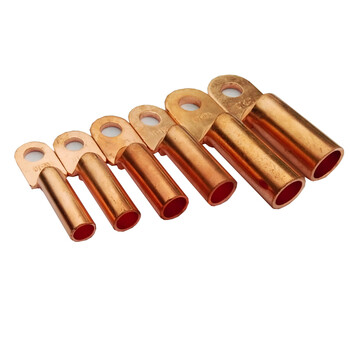 国标纯铜耳线鼻子16 25 35 50 70 95平方铜直通电线鼻子 电缆线耳 线