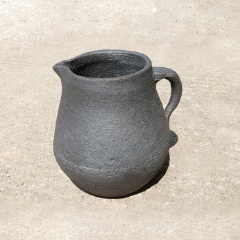 传统无釉煮药煎药黑砂锅传统老式土罐煎药砂罐煮药黑砂锅有盖土沙药