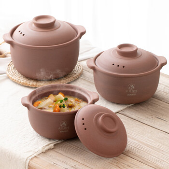 苏泊尔耐高温陶土无釉老式砂锅炖锅家用燃气煲汤煮粥养生商用沙锅大