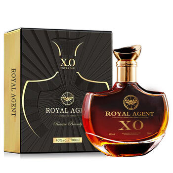 轩v洋酒法国原装进口洋酒特工珍藏xo白兰地洋酒40度700ml礼盒700ml