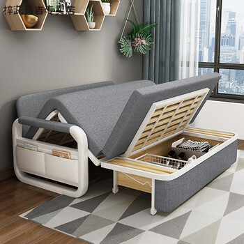 艺可恩推拉床高低床折叠可折叠沙发床客厅多功能两用单双人1.5米小户