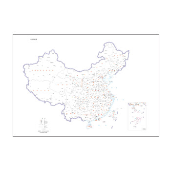 恒愎中国手绘地图diy涂色填色涂鸦旅行标记打卡实木挂轴框布艺装饰画